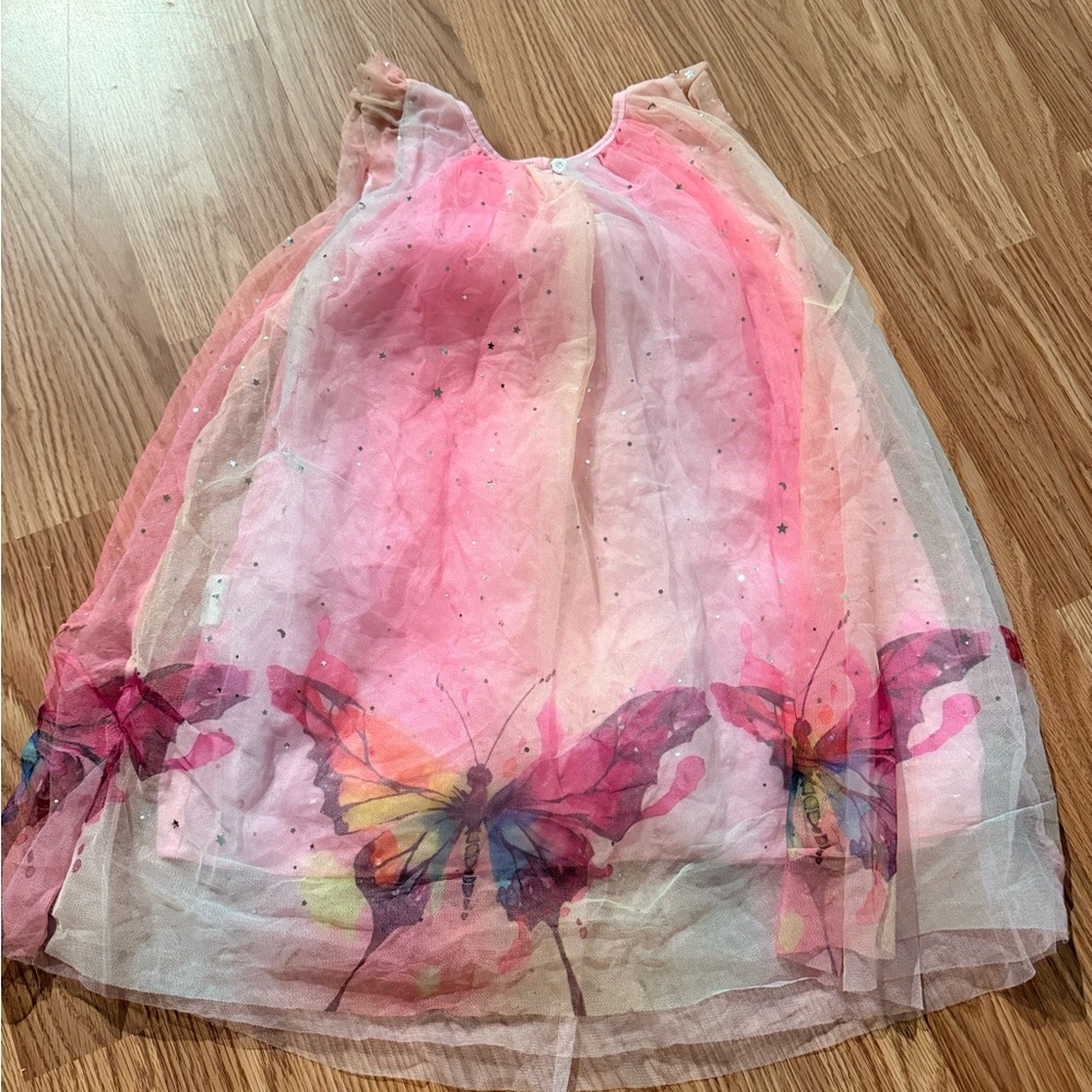 Girls Pink Butterfly Tulle Skirted Bottoms